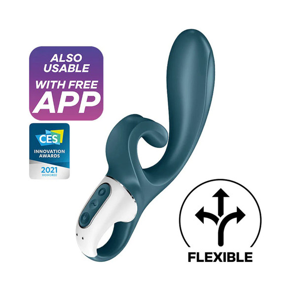 Hug Me - Rabbit Vibrator - Grey/blue Hug Me - Rabbit Vibrator - Grey/blue