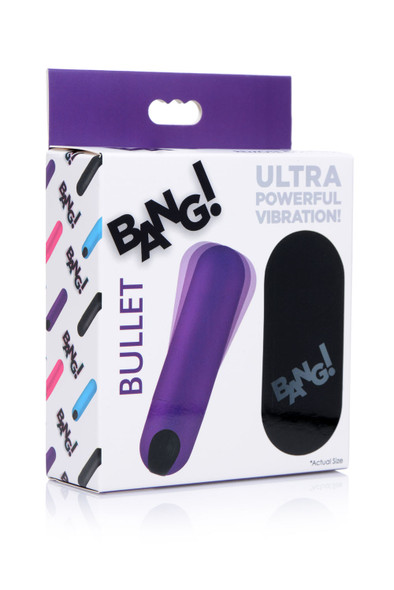 Bang Vibrating Bullet With Remote Control - Purple Bang Vibrating Bullet With Remote Control - Purple