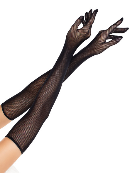 Opera Length Fishnet Gloves O/s - Black Opera Length Fishnet Gloves O/s - Black