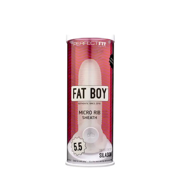 Fat Boy Micro Ribbed Sheath 5.5" - Clear Fat Boy Micro Ribbed Sheath 5.5" - Clear