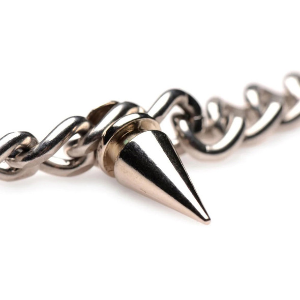 Punk Spiked Necklace Silver Punk Spiked Necklace Silver
