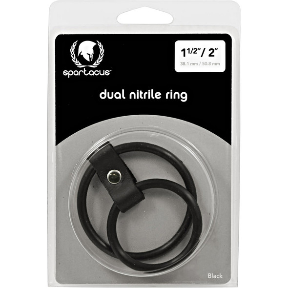 Nitrile Dual Cock Ring - Black Nitrile Dual Cock Ring - Black