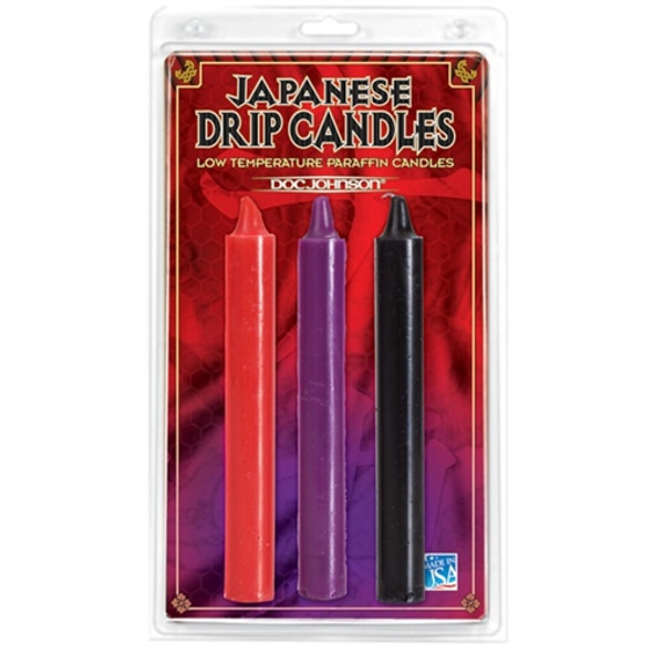 Japanese Drip Candles Set of 3 - Assorted Colors Japanese Drip Candles Set of 3 - Assorted Colors