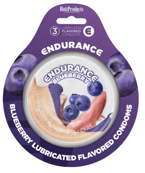 Endurance Condoms -Blueberry - 3 Pack Endurance Condoms -Blueberry - 3 Pack