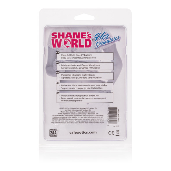 Shanes World Her Vibrating Stimulator - Pink Shanes World Her Vibrating Stimulator - Pink
