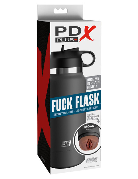 Fuck Flask - Secret Delight - Grey Bottle - Brown Fuck Flask - Secret Delight - Grey Bottle - Brown