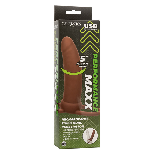Performance Maxx Rechargeable Thick Dual Penetrator - Brown Performance Maxx Rechargeable Thick Dual Penetrator - Brown