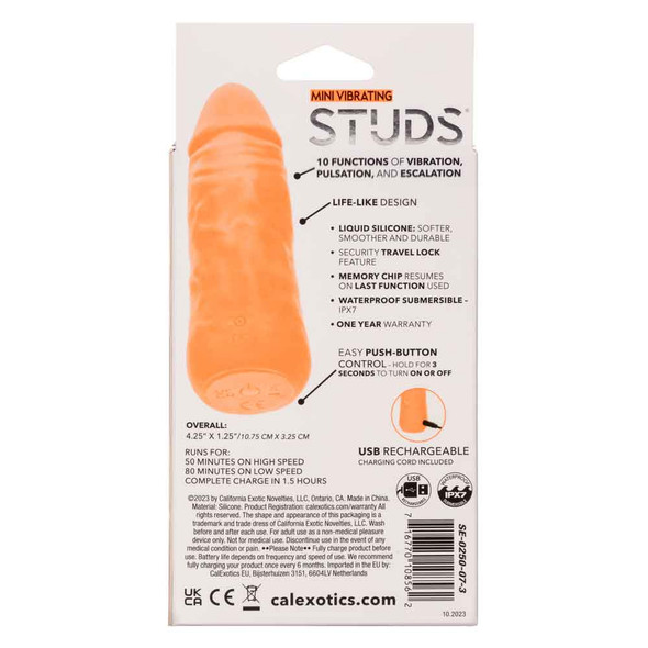 Mini Vibrating Studs - Orange Mini Vibrating Studs - Orange