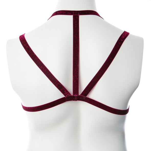 Gender Fluid Sugar Coated Harness - Small/large - Raspberry Gender Fluid Sugar Coated Harness - Small/large - Raspberry