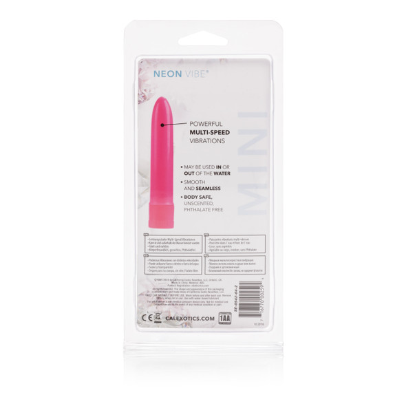 Mini Neon Vibe Multi-Speed Vibe 4.5 Inches - Pink Mini Neon Vibe Multi-Speed Vibe 4.5 Inches - Pink
