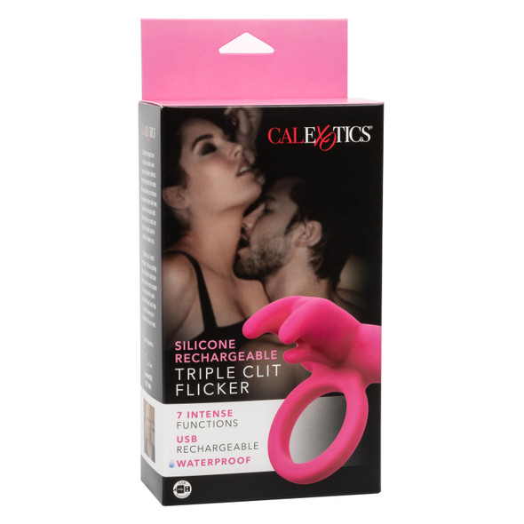Silicone Rechargeable Triple Clit Flicker Silicone Rechargeable Triple Clit Flicker