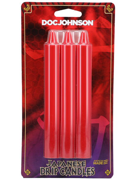 Japanese Drip Candles - 3 Pack - Red Japanese Drip Candles - 3 Pack - Red