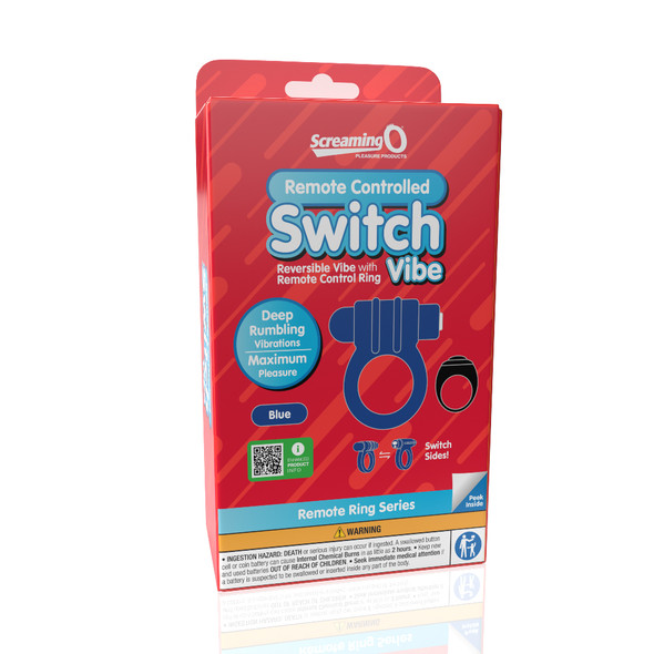 Screaming O Remote Controlled Switch Vibrating Ring - Blue Screaming O Remote Controlled Switch Vibrating Ring - Blue