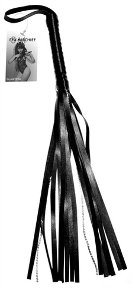 Sex and Mischief Crystal Whip - Black Sex and Mischief Crystal Whip - Black