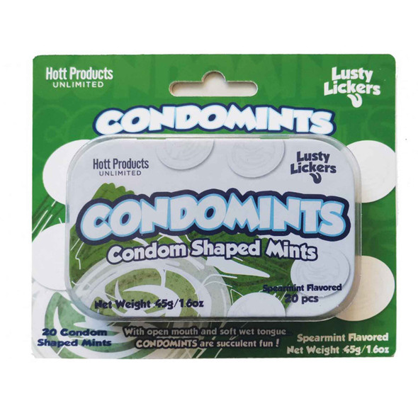 Condomints Spearmints Flavor Condoms Shaped Mints Display Condomints Spearmints Flavor Condoms Shaped Mints Display