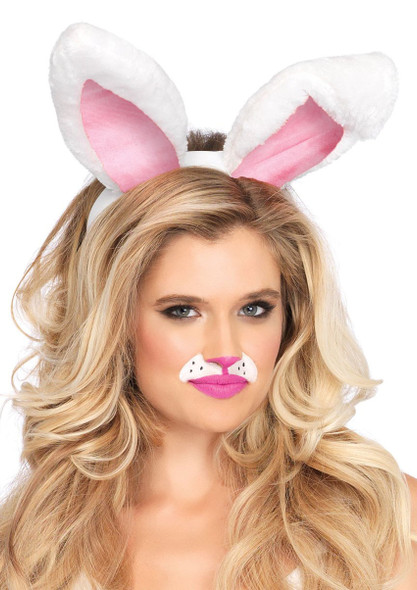 Plush Bunny Rabbit Ears Headband - White Plush Bunny Rabbit Ears Headband - White