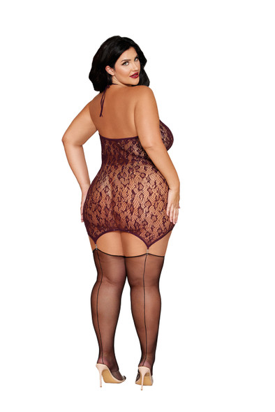 Garter Slip Dmnd - Queen Size - Cherry Lacquer Garter Slip Dmnd - Queen Size - Cherry Lacquer