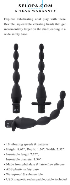 Vibrating Butt Beads - Black Vibrating Butt Beads - Black