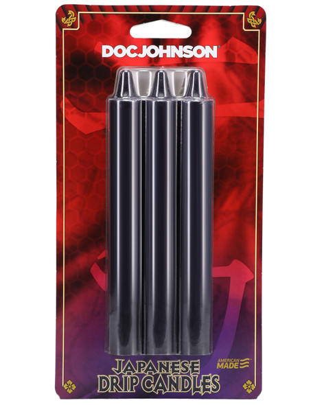 Japanese Drip Candles - 3 Pack - Black Japanese Drip Candles - 3 Pack - Black