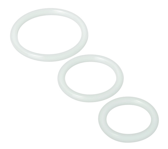 Trinity Silicone Cock Rings - Clear Trinity Silicone Cock Rings - Clear