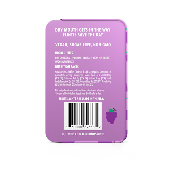 Flintts Mouth Watering Mints Luxury Grape - F-Strength 125 Flintts Mouth Watering Mints Luxury Grape - F-Strength 125