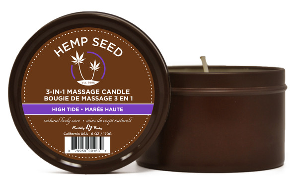 Hemp Seed 3-in-1 Massage Candle - High Tide - 6 Oz. Hemp Seed 3-in-1 Massage Candle - High Tide - 6 Oz.