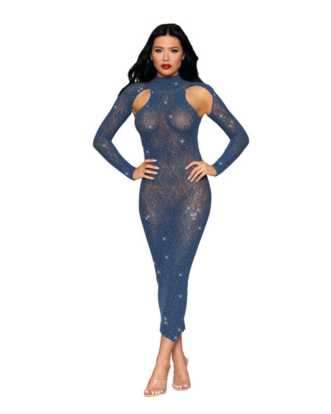 Bodystocking Gown Dmnd - One Size - Navy Bodystocking Gown Dmnd - One Size - Navy