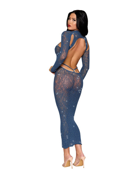 Bodystocking Gown Dmnd - One Size - Navy Bodystocking Gown Dmnd - One Size - Navy