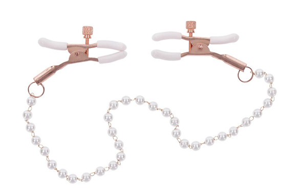 Peaches ‘N Creame Pearl Nipple Clamps - Pink Peaches ‘N Creame Pearl Nipple Clamps - Pink