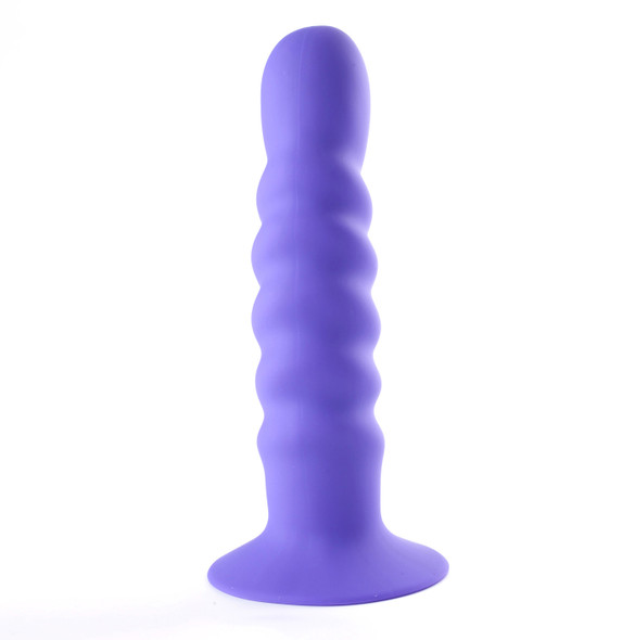 Kendall Silicone Dong Swirled Satin Finish - Neon Purple Kendall Silicone Dong Swirled Satin Finish - Neon Purple