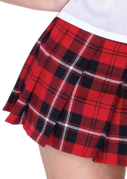 Private School Sweetie Costume - Large - White / Red Private School Sweetie Costume - Large - White / Red