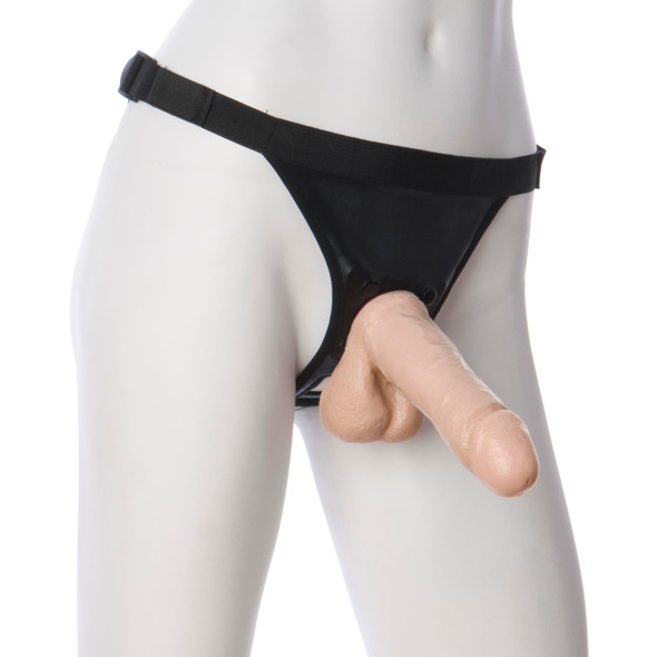 Vac-U-Lock 6 Inch Realistic Cock - White Vac-U-Lock 6 Inch Realistic Cock - White