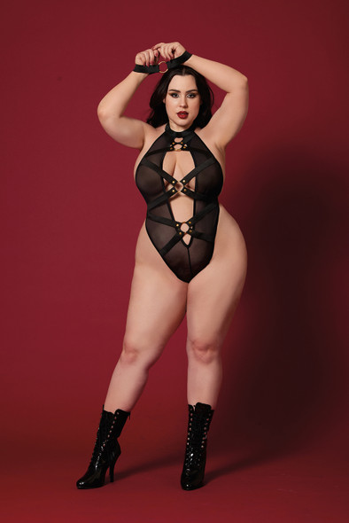 Fetish Teddy and Restraints Dmnd - Queen Size - Black Fetish Teddy and Restraints Dmnd - Queen Size - Black
