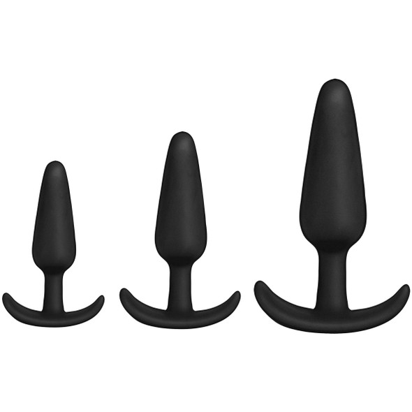 Merci - Tush Trainer - 3 Piece Silicone Set - Black Merci - Tush Trainer - 3 Piece Silicone Set - Black