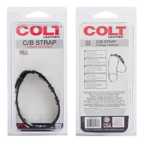 Colt Adjustable 5 Snap Leather Colt Adjustable 5 Snap Leather