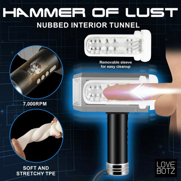 Thunder Stroker Sucking Masturbator - Silver Thunder Stroker Sucking Masturbator - Silver