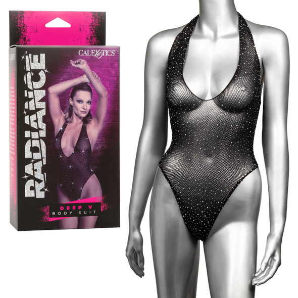 Radiance Deep v Body Suit - One Size - Black Radiance Deep v Body Suit - One Size - Black