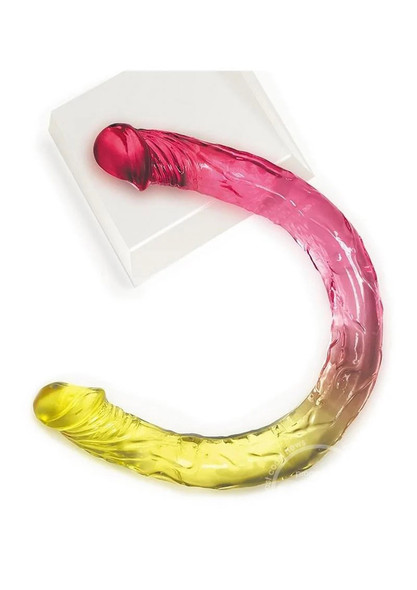 Shades - 17 Inch Double Dong - Pink and Yellow Shades - 17 Inch Double Dong - Pink and Yellow