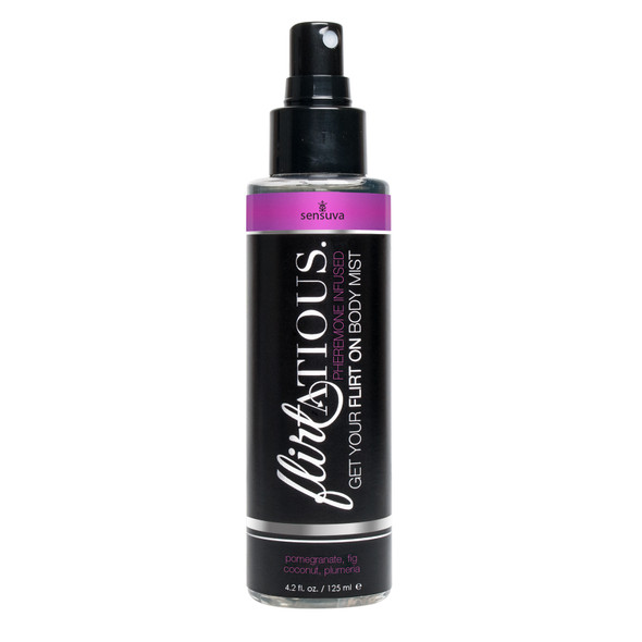 Flirtatious Pheromone Infused Body Mist - Pomegranate, Fig, & Plumeria - 4.2 fl.oz /125ml Flirtatious Pheromone Infused Body Mist - Pomegranate, Fig, & Plumeria - 4.2 fl.oz /125ml