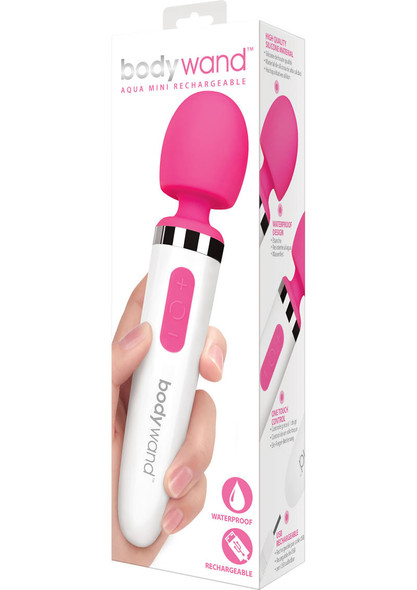 Bodywand Aqua Mini Silicone Rechargeable Massager - Pink Bodywand Aqua Mini Silicone Rechargeable Massager - Pink