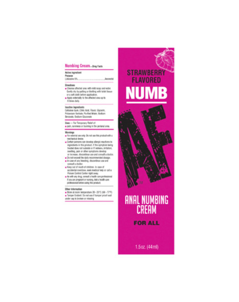 Numb Af Anal Desensitizer Strawberry 1.5oz Numb Af Anal Desensitizer Strawberry 1.5oz