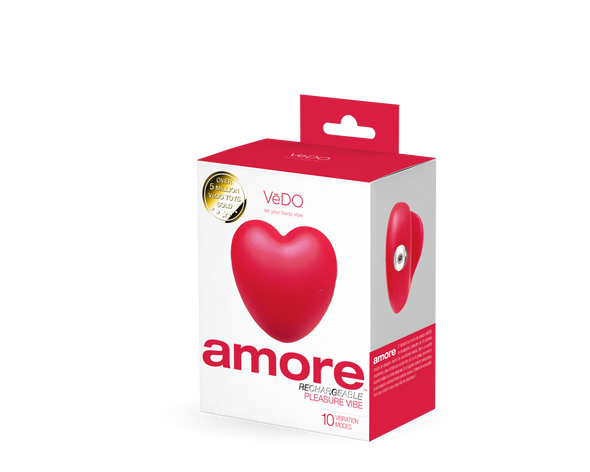 Amore Rechargeable Pleasure Vibe - Red Amore Rechargeable Pleasure Vibe - Red
