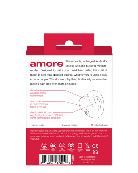 Amore Rechargeable Pleasure Vibe - Red Amore Rechargeable Pleasure Vibe - Red