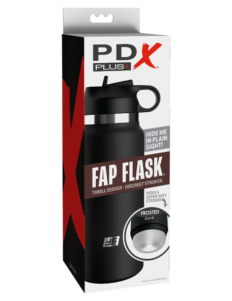 Fap Flask - Thrill Seeker - Black Bottle - Frosted Fap Flask - Thrill Seeker - Black Bottle - Frosted