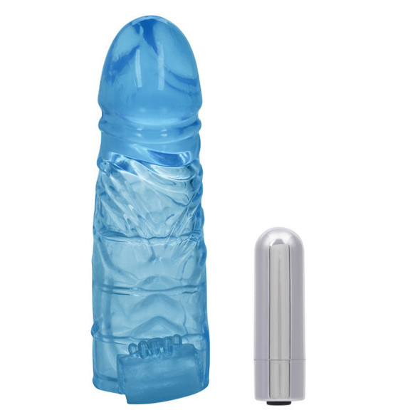 Up Extended It Up Vibrating Extension Sleeve - Blue Rechargeable Up Extended It Up Vibrating Extension Sleeve - Blue Rechargeable