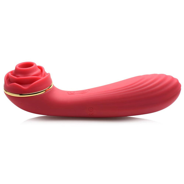 Bloomgasm Passion Petals 10x Suction Rose Vibrator - Red Bloomgasm Passion Petals 10x Suction Rose Vibrator - Red