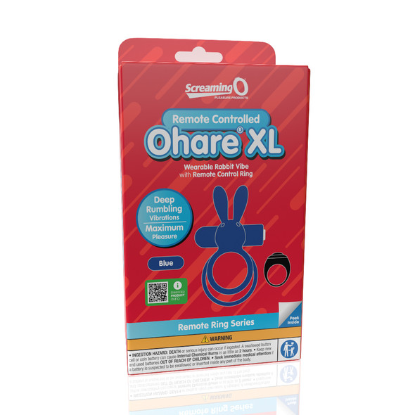 Screaming O Remote Controlled Ohare XL Vibrating Ring - Blue Screaming O Remote Controlled Ohare XL Vibrating Ring - Blue