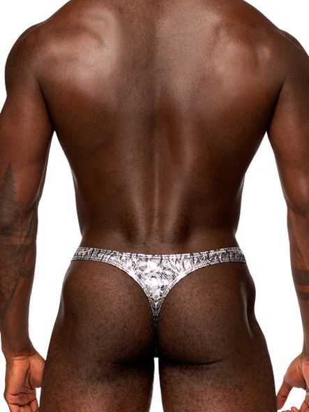 S’naked - Criss Cross Thong - Large/x-Large - Silver/black S’naked - Criss Cross Thong - Large/x-Large - Silver/black