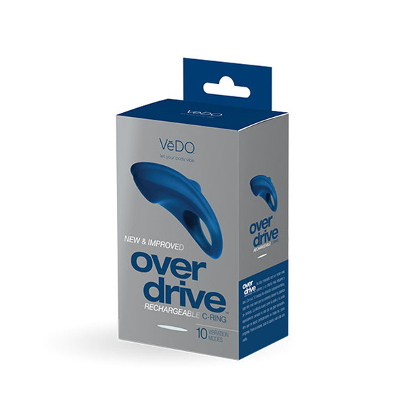 Over Drive Plus Rechargeable Cock Ring - Blue Over Drive Plus Rechargeable Cock Ring - Blue