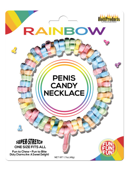 Rainbow Penis Candy Necklace Rainbow Penis Candy Necklace